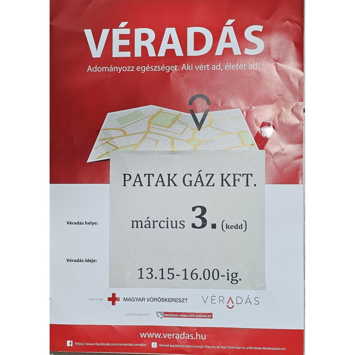 Véradás a Patak - Gáz Kft.-nél!